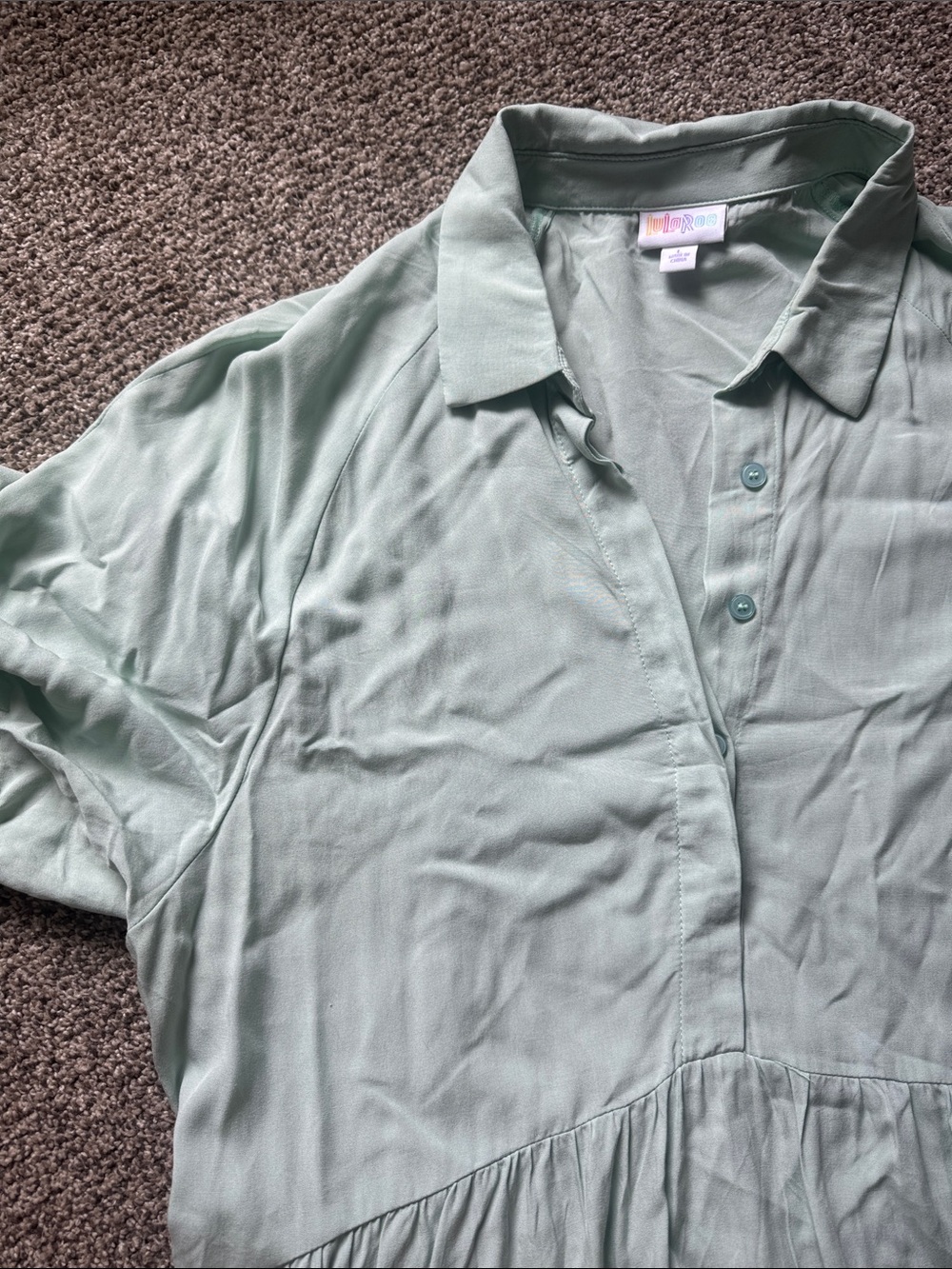 LuLaRoe Mint Green Helene Maxi Dress - Picture 2 of 3